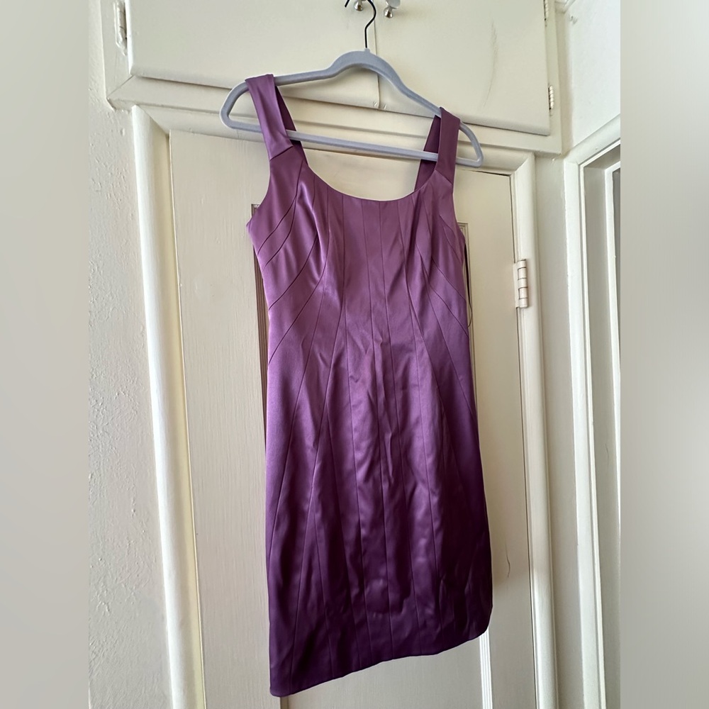 Max and Cleo Purple Body Con Dress, Size 6